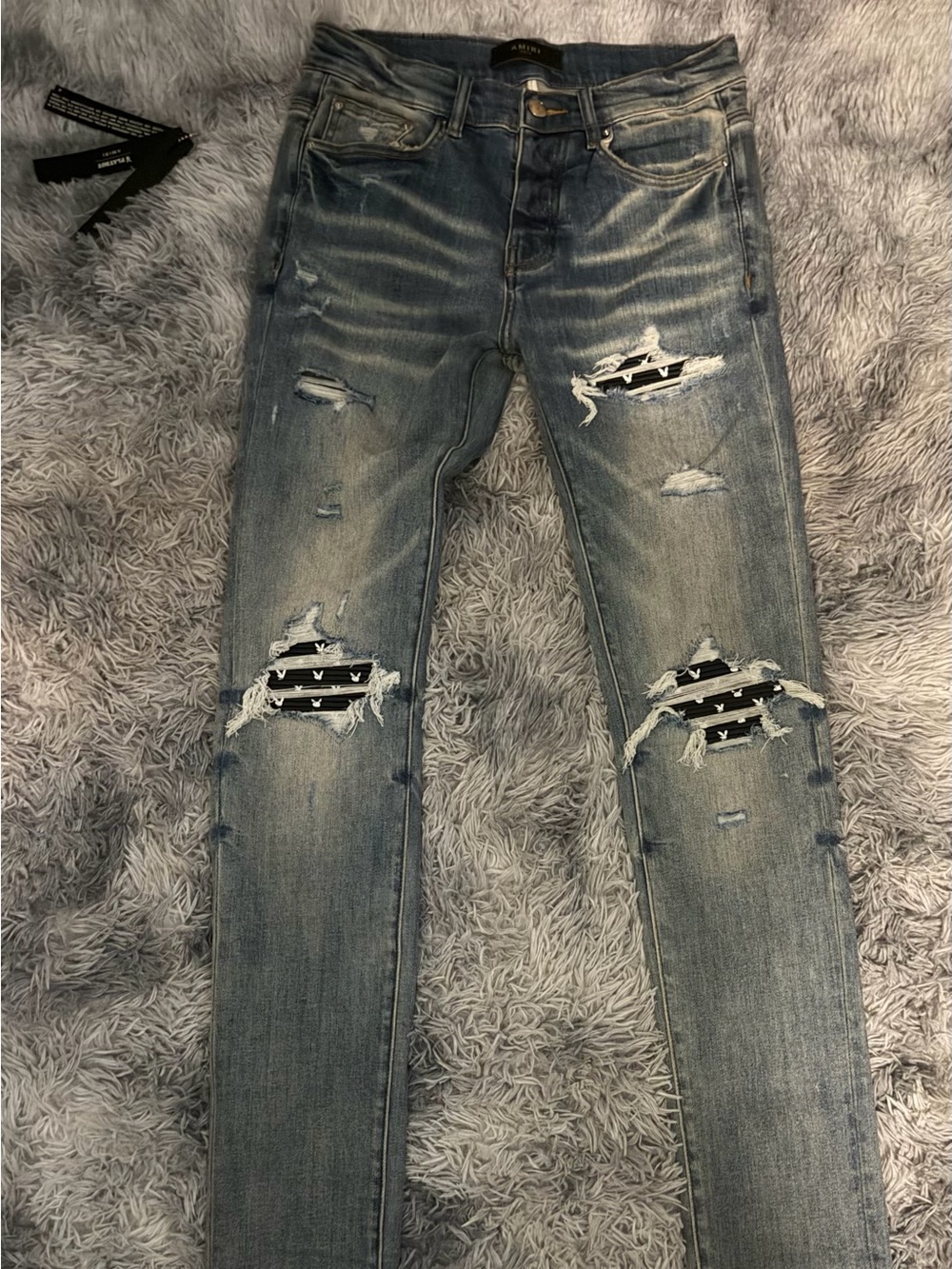 Amiri x Playboy Mx1 blue jean